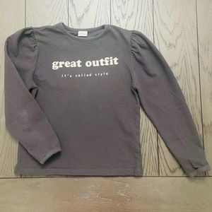 Girls Zara Long Sleeved Top Size 11/12